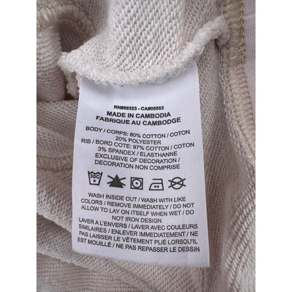 NIKE Women's Cropped Beige Crewneck Sweatshirt - Picture 7 of 7